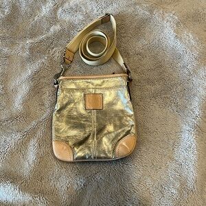 Coach Gold Metallic Crossbody